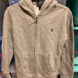 🔥HOT HOLIDAY DEAL🔥 Polo Ralph Lauren Full Zip Fleece Hooded Jacket Boys Sz 7